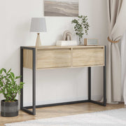 Bijzettafel 100x36x75 cm bewerkt hout