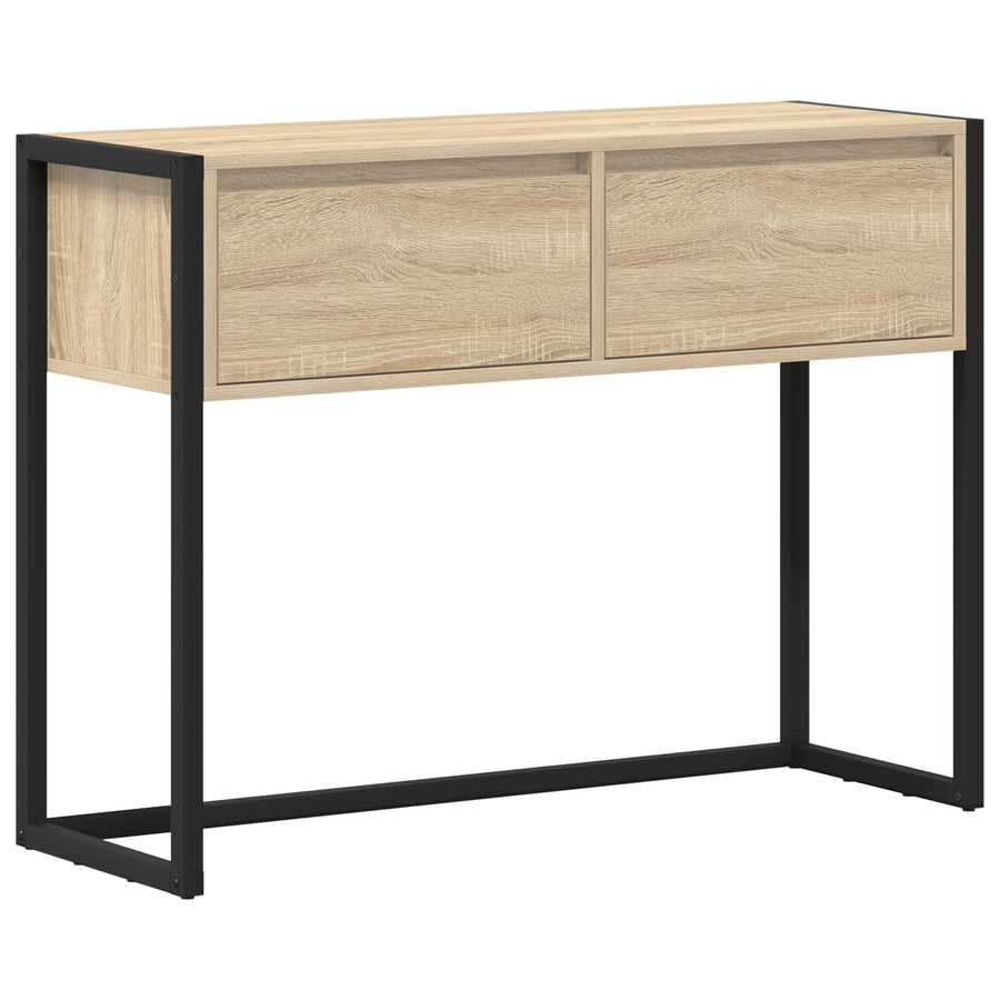 Bijzettafel met lade Sonoma 100 x 36 x 75 cm Bewerkt hout