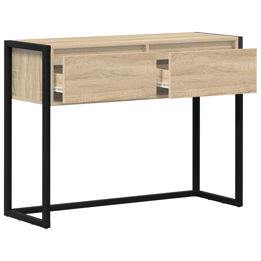 Bijzettafel met lade Sonoma 100 x 36 x 75 cm Bewerkt hout