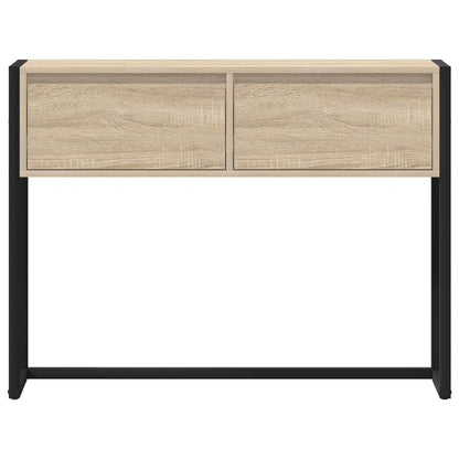 Bijzettafel met lade Sonoma 100 x 36 x 75 cm Bewerkt hout