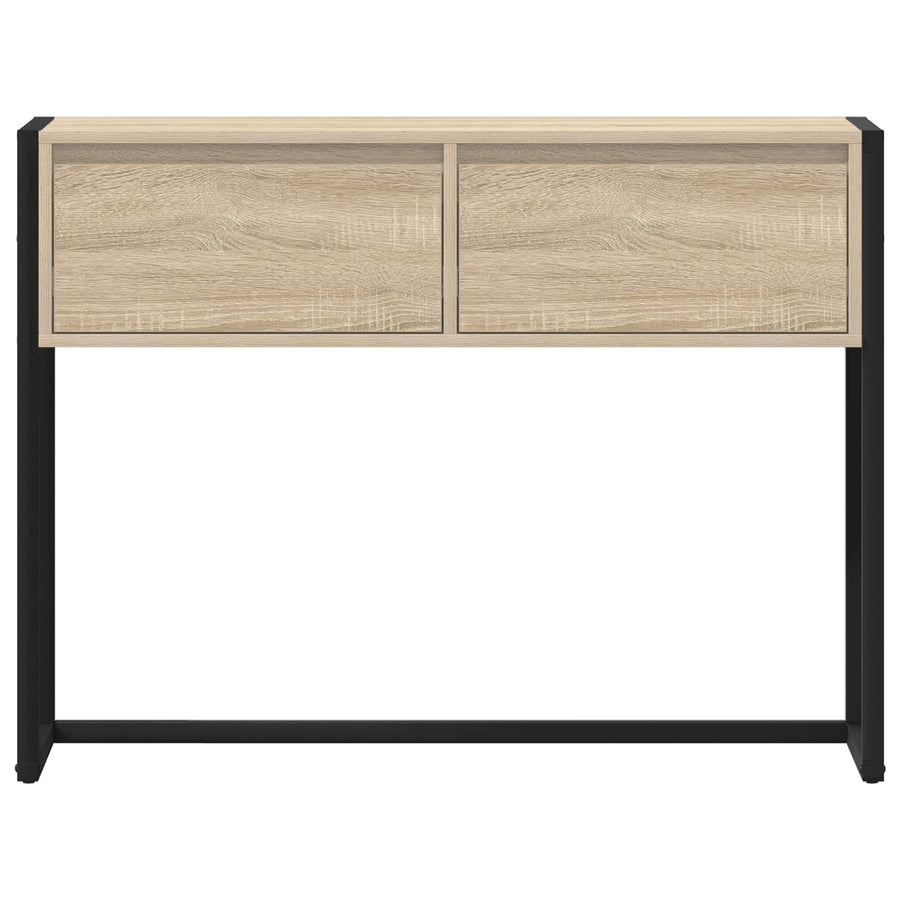 Bijzettafel met lade Sonoma 100 x 36 x 75 cm Bewerkt hout