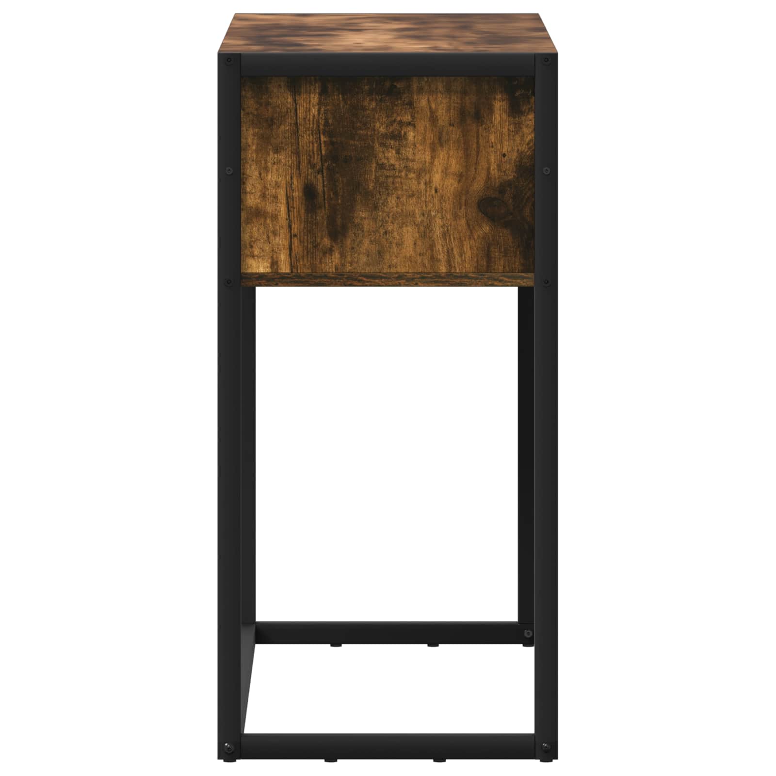 Bijzettafel met lade Rook Eik 100 x 36 x 75 cm Bewerkt hout