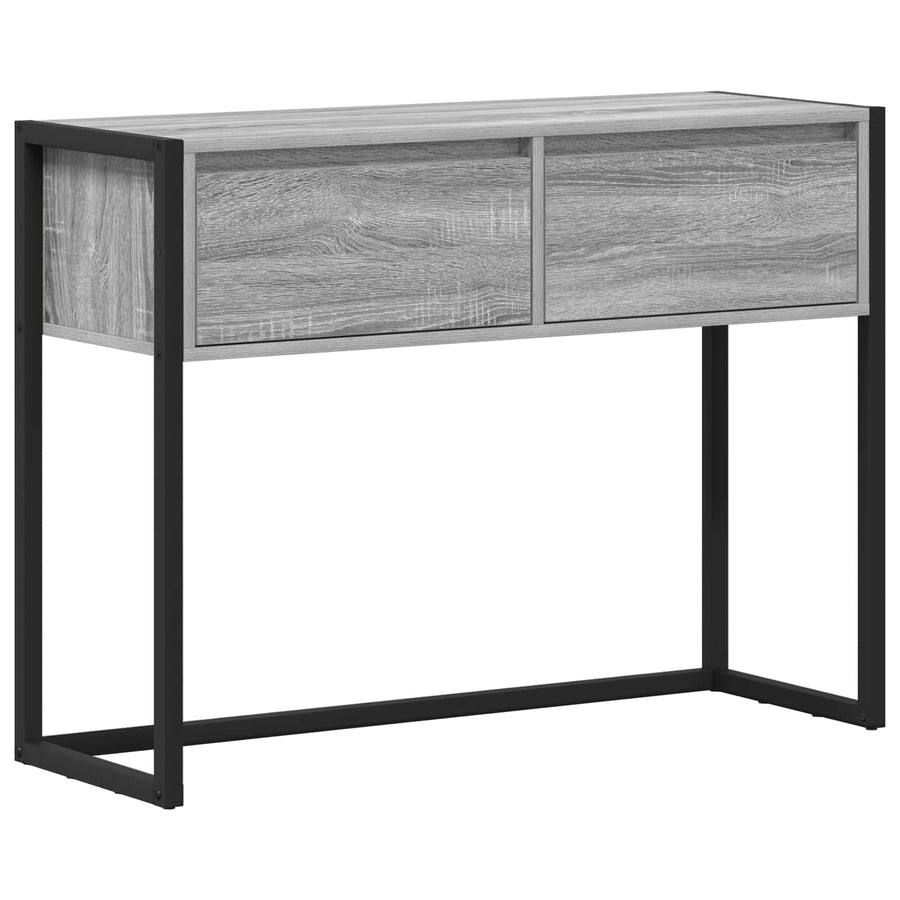 Bijzettafel met lade Grijs Sonoma 100 x 36 x 75 cm Bewerkt hout