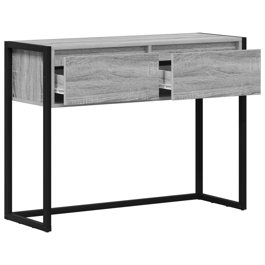 Bijzettafel met lade Grijs Sonoma 100 x 36 x 75 cm Bewerkt hout