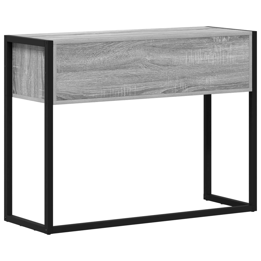 Bijzettafel met lade Grijs Sonoma 100 x 36 x 75 cm Bewerkt hout