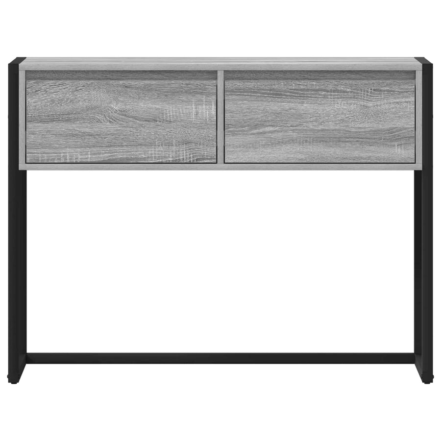 Bijzettafel met lade Grijs Sonoma 100 x 36 x 75 cm Bewerkt hout