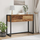 Side table with drawer Old Wood 100 x 36 x 75 cm Processed wood