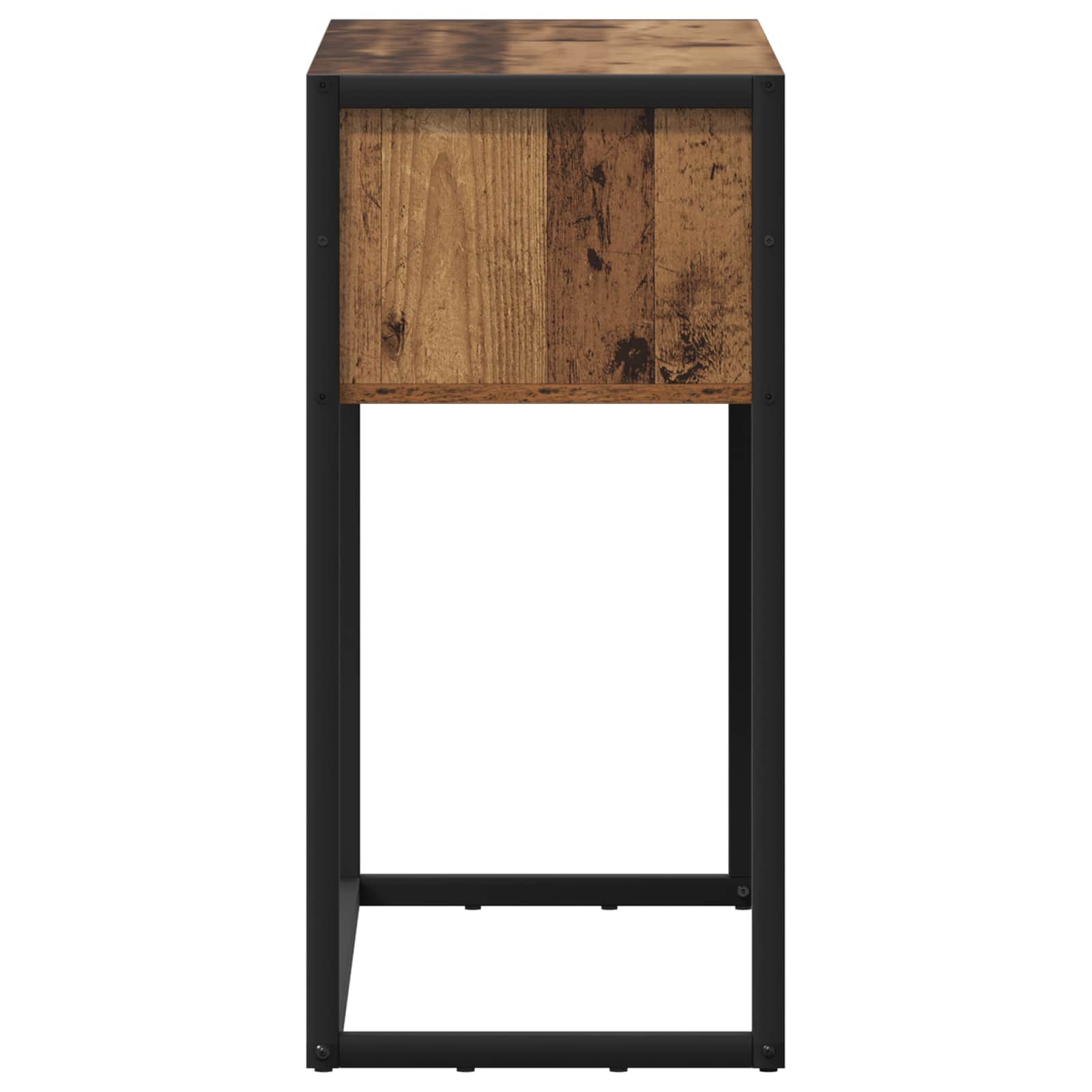 Bijzettafel met lade Oud Hout 100 x 36 x 75 cm Bewerkt hout