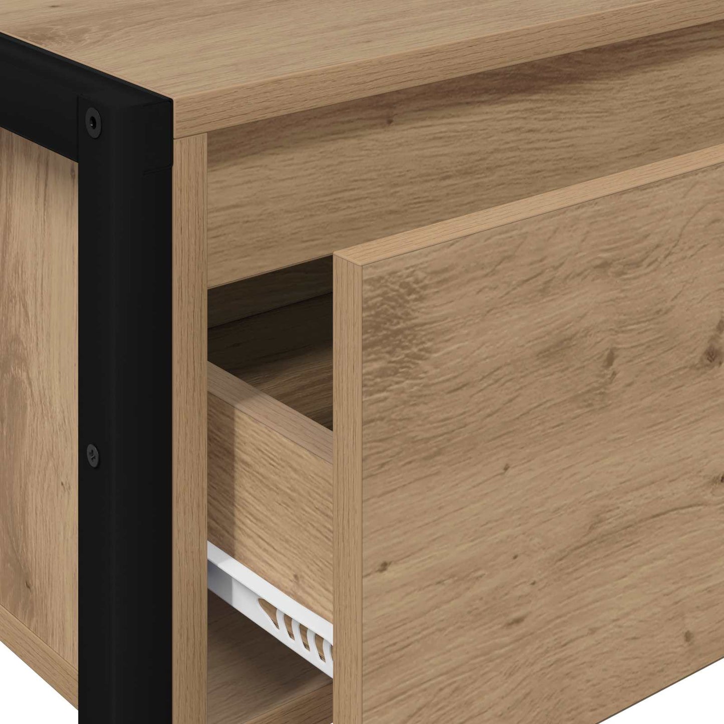 Bijzettafel Ambachtelijk eiken 100 x 36 x 75 cm Bewerkt hout
