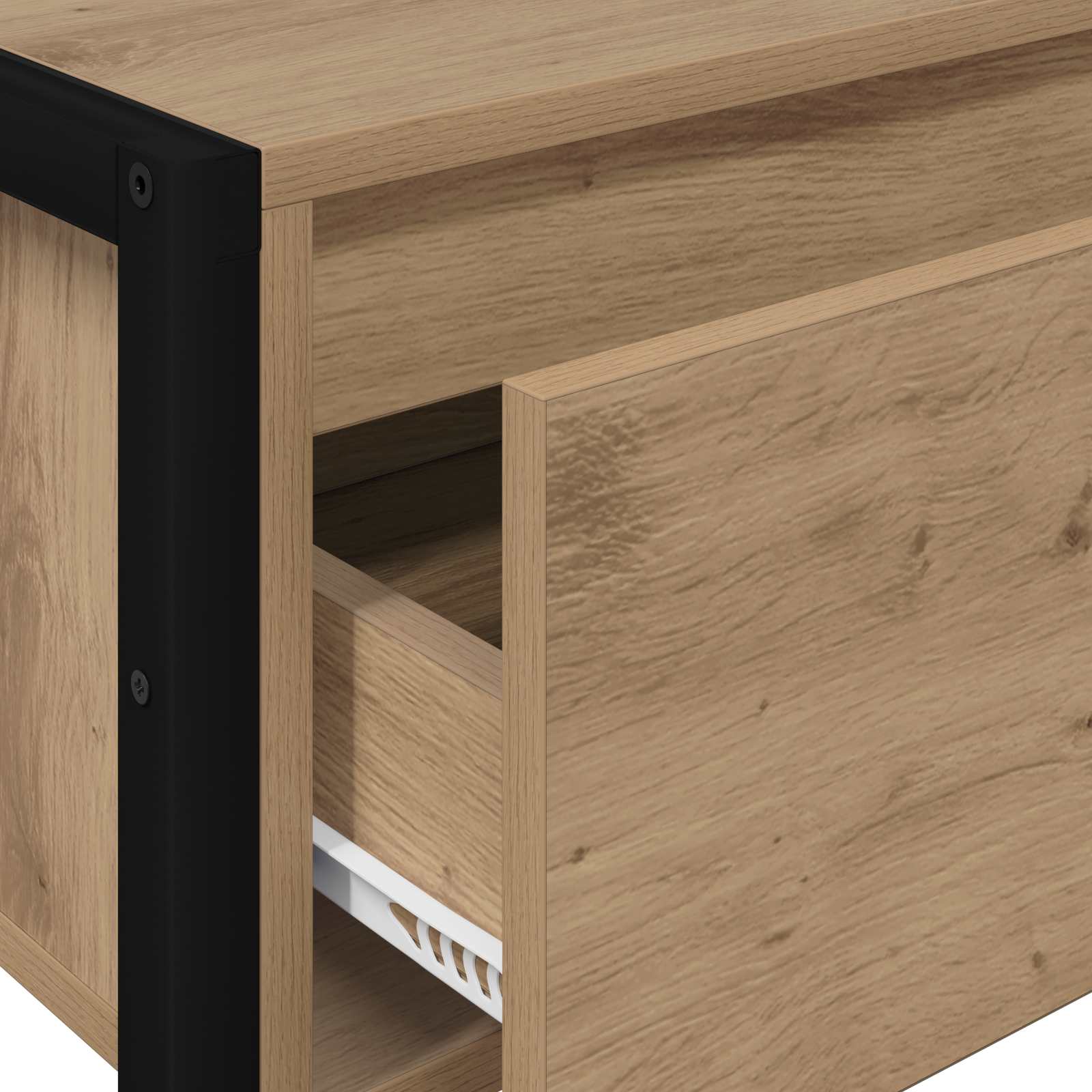 Bijzettafel Ambachtelijk eiken 100 x 36 x 75 cm Bewerkt hout