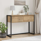 Side table Handcrafted oak 100 x 36 x 75 cm Processed wood