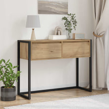 Bijzettafel Ambachtelijk eiken 100 x 36 x 75 cm Bewerkt hout