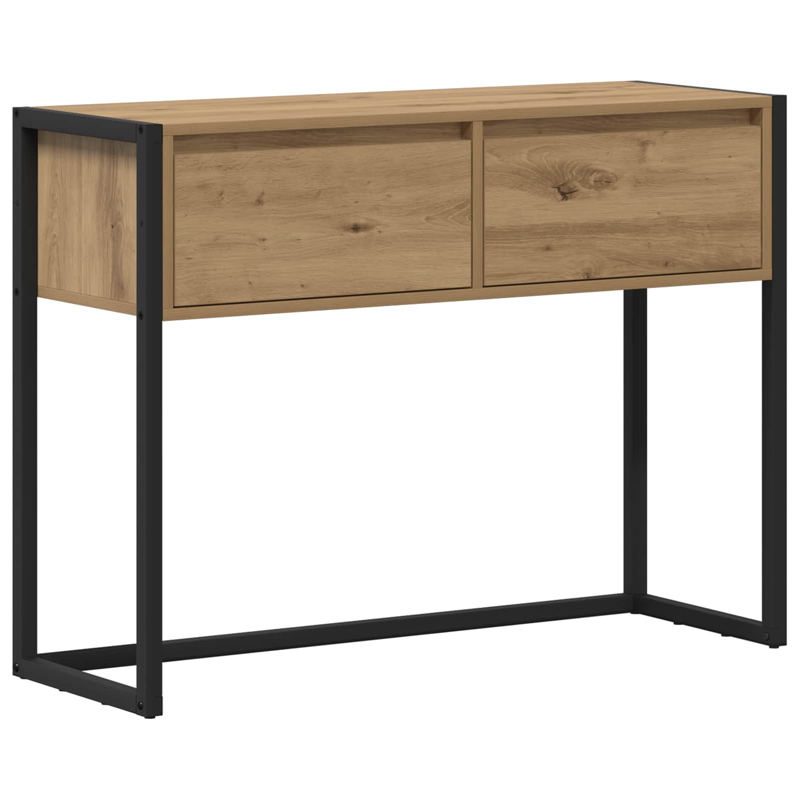 Bijzettafel Ambachtelijk eiken 100 x 36 x 75 cm Bewerkt hout