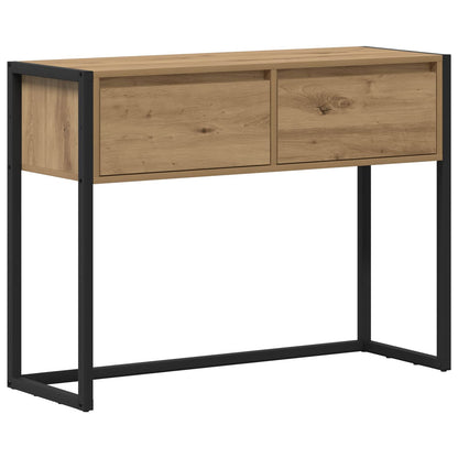 Bijzettafel Ambachtelijk eiken 100 x 36 x 75 cm Bewerkt hout
