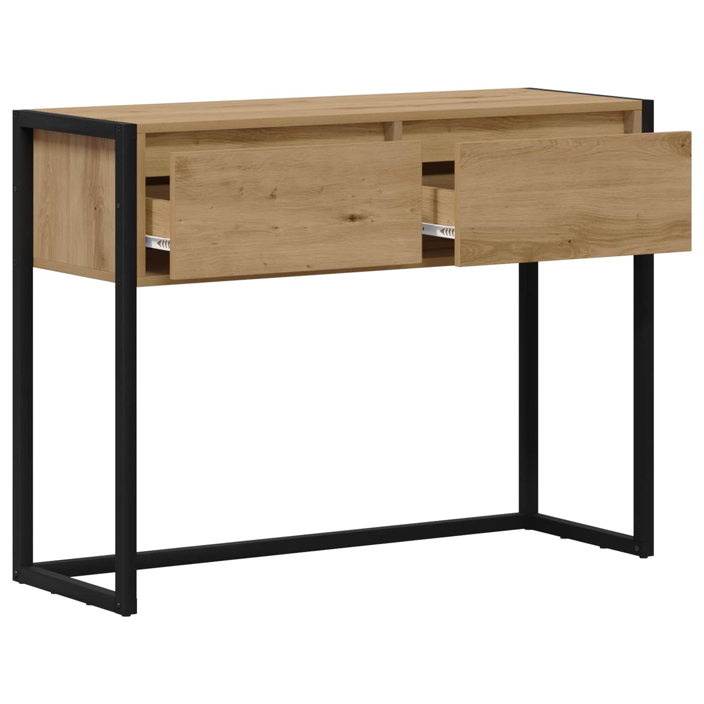 Bijzettafel Ambachtelijk eiken 100 x 36 x 75 cm Bewerkt hout