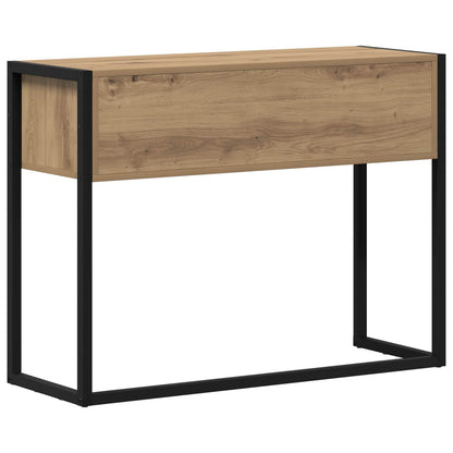 Bijzettafel Ambachtelijk eiken 100 x 36 x 75 cm Bewerkt hout