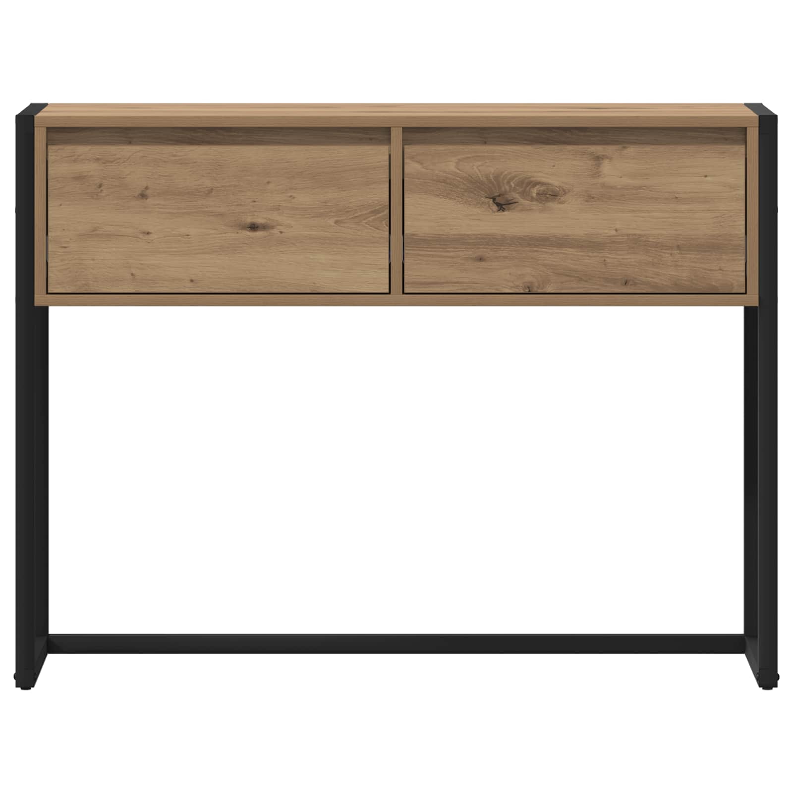 Bijzettafel Ambachtelijk eiken 100 x 36 x 75 cm Bewerkt hout