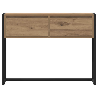 Bijzettafel Ambachtelijk eiken 100 x 36 x 75 cm Bewerkt hout