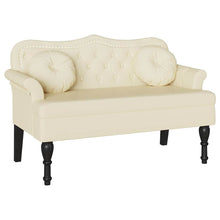 Chesterfield Bank met kussen Crème 120,5 x 65 x 75 cm Nep Leer
