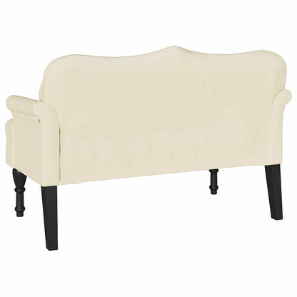 Chesterfield Bank met kussen Crème 120,5 x 65 x 75 cm Nep Leer