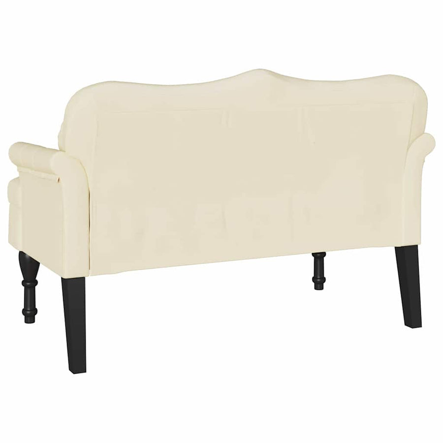 Chesterfield Bank met kussen Crème 120,5 x 65 x 75 cm Nep Leer