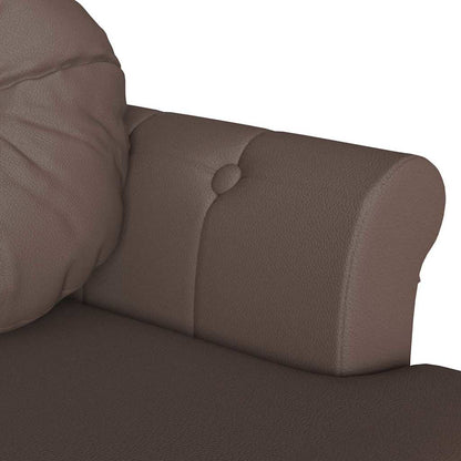 Chesterfield Bank met kussen Bruin 120,5 x 65 x 75 cm Nep Leer