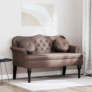 Bank bruin 120,5x65x75 cm nep leer