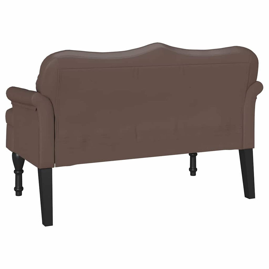 Chesterfield Bank met kussen Bruin 120,5 x 65 x 75 cm Nep Leer