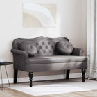 Bank Chesterfield 120,5x65x75 cm grijs nep leer