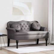 Bank Chesterfield 120,5x65x75 cm grijs nep leer