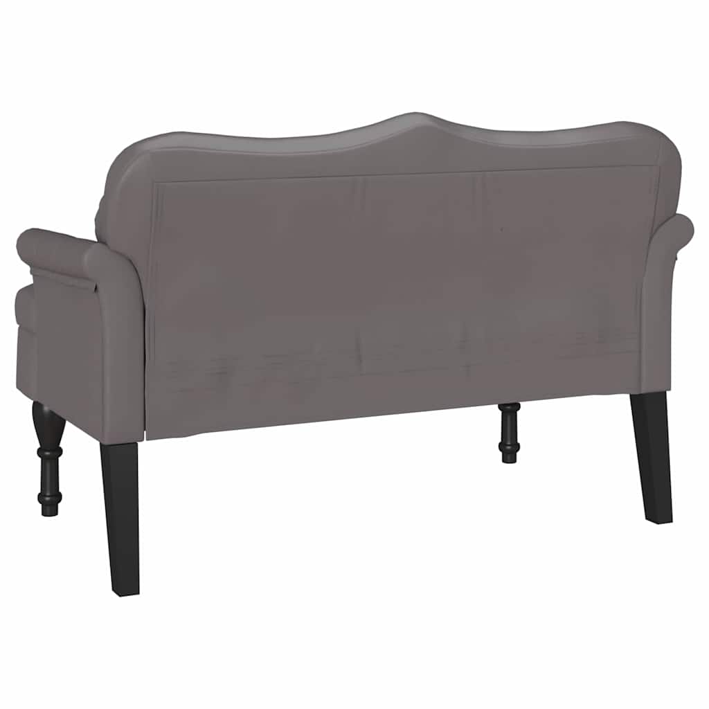 Chesterfield Bank met kussen Grijs 120,5 x 65 x 75 cm Nep Leer