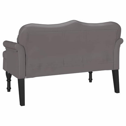 Chesterfield Bank met kussen Grijs 120,5 x 65 x 75 cm Nep Leer