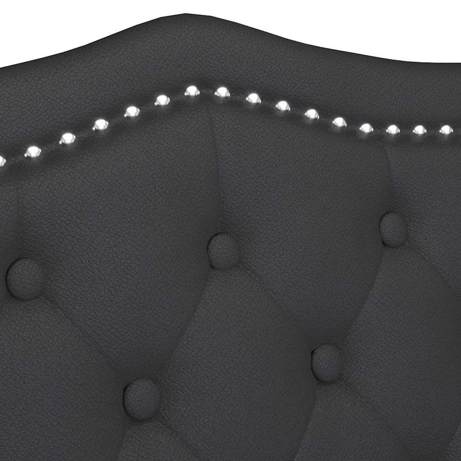Chesterfield Bank met kussen Zwart 120,5 x 65 x 75 cm Nep Leer