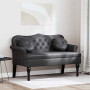 Bank Chesterfield 120,5x65x75 cm zwart nep leer