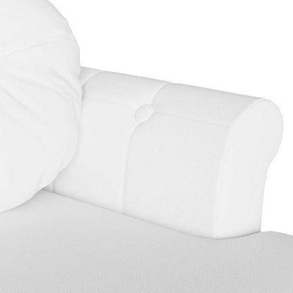 Chesterfield Bank met kussen Wit 120,5 x 65 x 75 cm Nep Leer