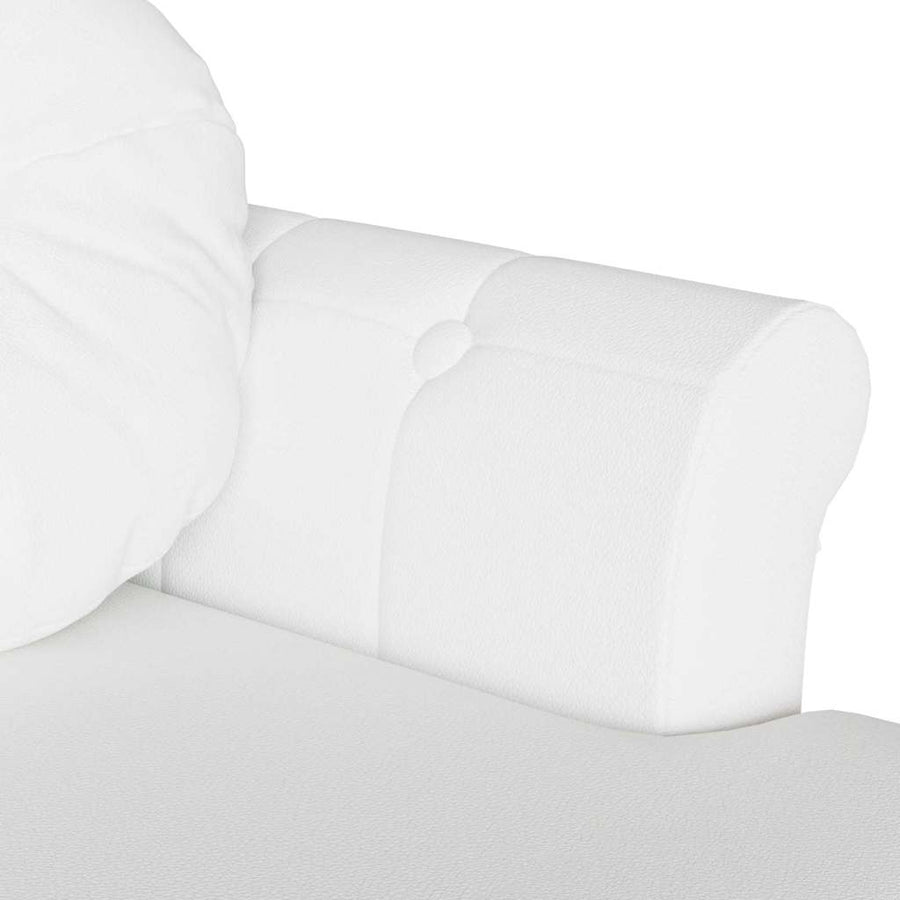 Chesterfield Bank met kussen Wit 120,5 x 65 x 75 cm Nep Leer