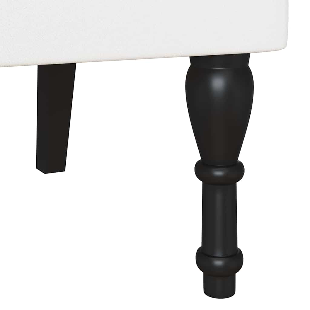 Chesterfield Bank met kussen Wit 120,5 x 65 x 75 cm Nep Leer