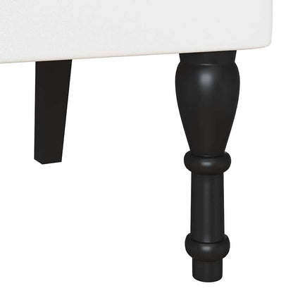 Chesterfield Bank met kussen Wit 120,5 x 65 x 75 cm Nep Leer