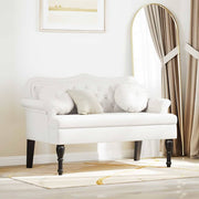 Bank Chesterfield 120,5x65x75 cm wit nep leer