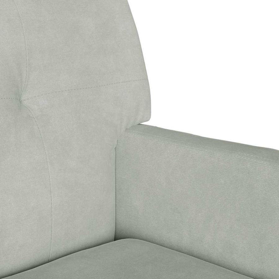 Chesterfield Bank Lichtgrijs 112 x 65.5 x 75 cm Fluweel