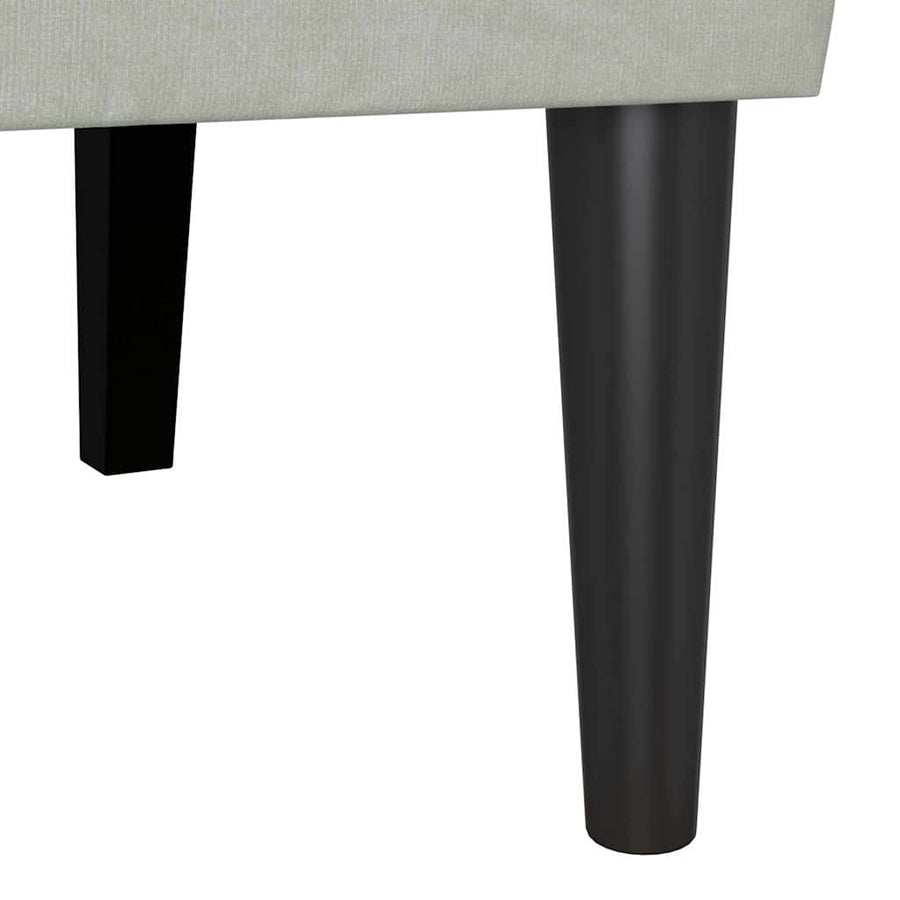 Chesterfield Bank Lichtgrijs 112 x 65.5 x 75 cm Fluweel