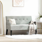 Bank Chesterfield lichtgrijs 112x65,5x75 cm fluweel