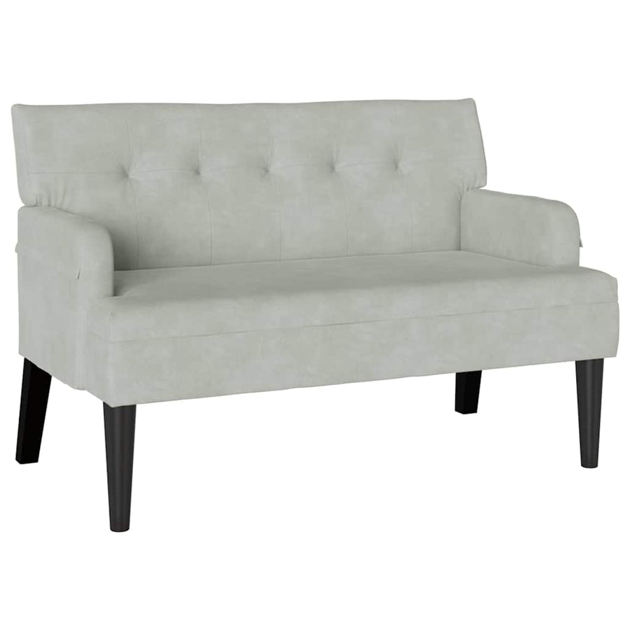 Chesterfield Bank Lichtgrijs 112 x 65.5 x 75 cm Fluweel
