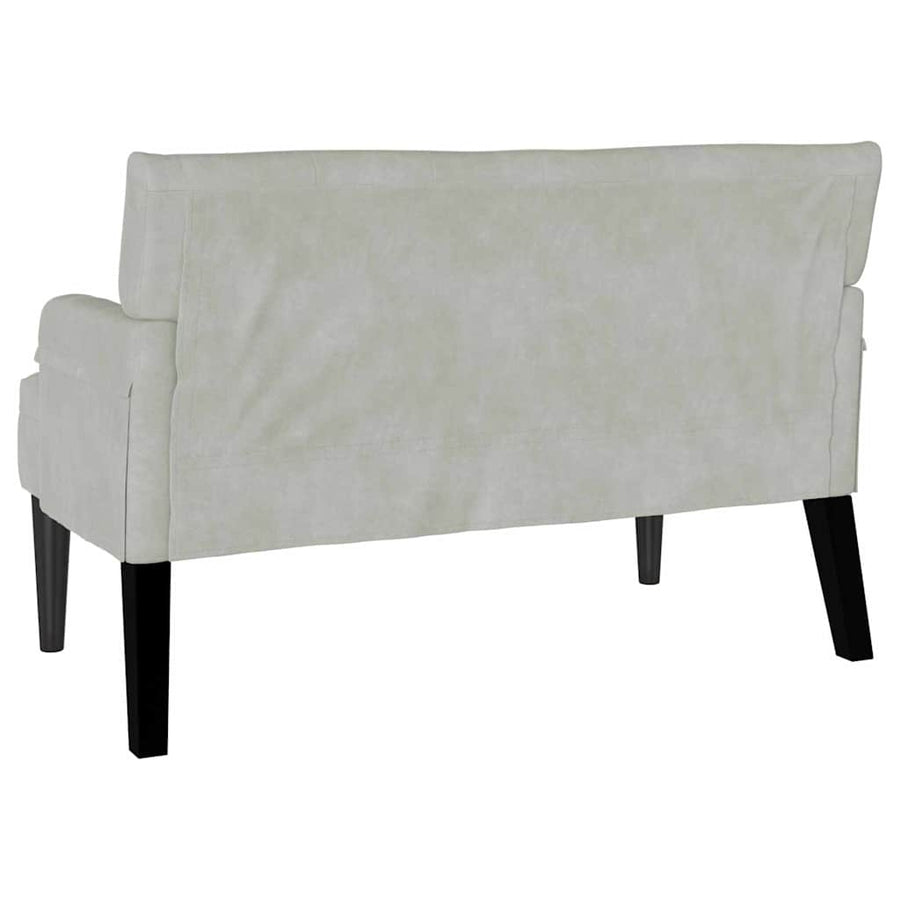 Chesterfield Bank Lichtgrijs 112 x 65.5 x 75 cm Fluweel
