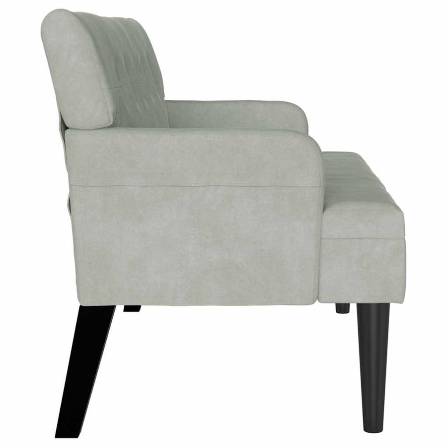Chesterfield Bank Lichtgrijs 112 x 65.5 x 75 cm Fluweel