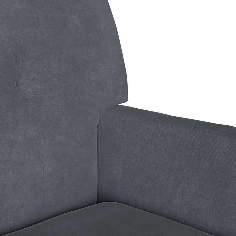 Chesterfield Bank Donkergrijs 112 x 65.5 x 75 cm Fluweel