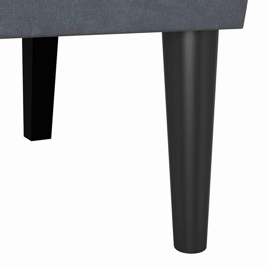 Chesterfield Bank Donkergrijs 112 x 65.5 x 75 cm Fluweel