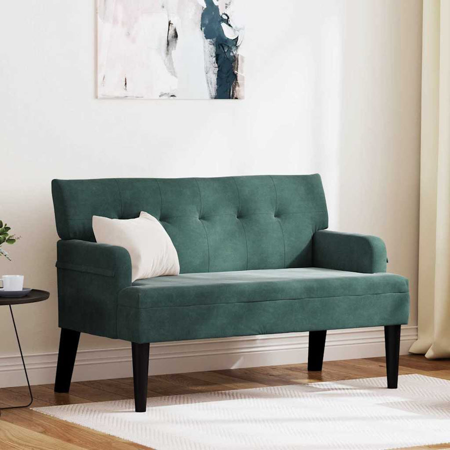 Chesterfield Bank Donkergroen 112 x 65.5 x 75 cm Fluweel