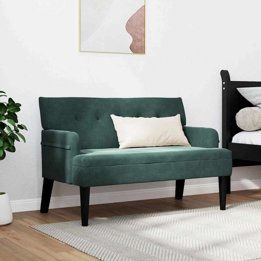 Chesterfield Bank Donkergroen 112 x 65.5 x 75 cm Fluweel