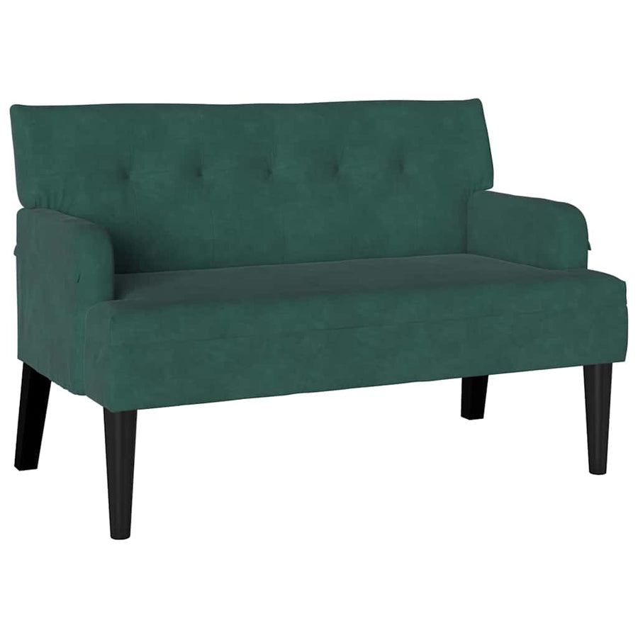 Chesterfield Bank Donkergroen 112 x 65.5 x 75 cm Fluweel